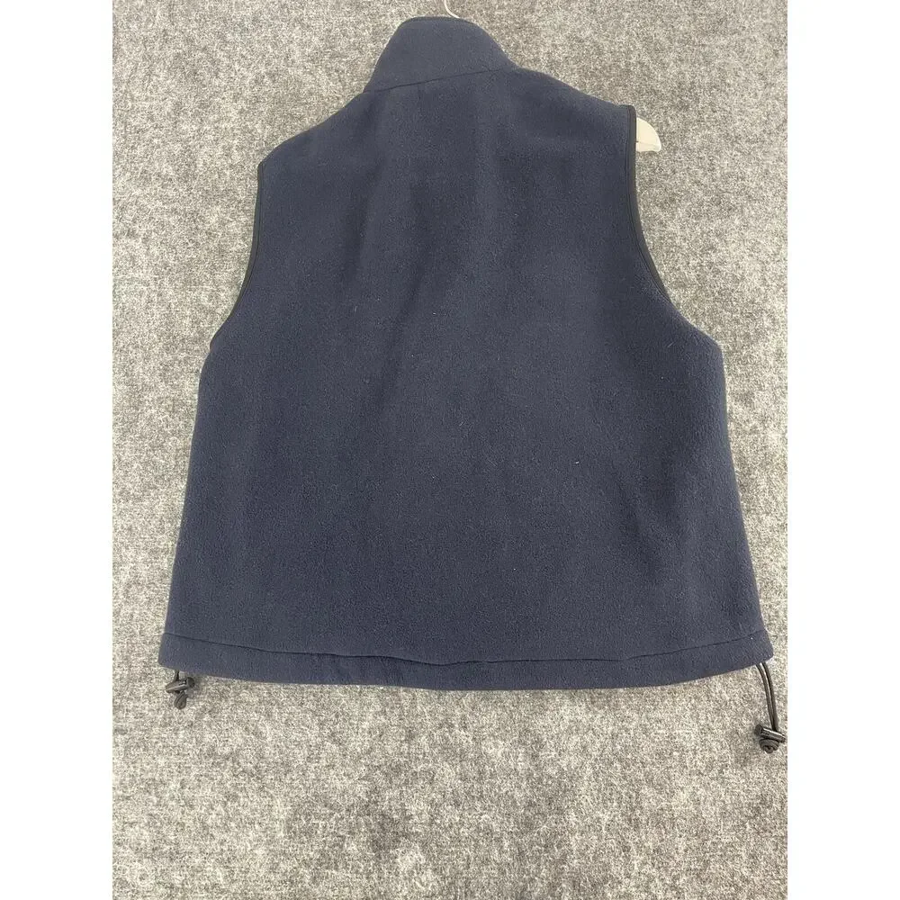 Woolrich Vest Mens Medium Blue Fleece Polartec Sleeveless Sweater Jacket N233